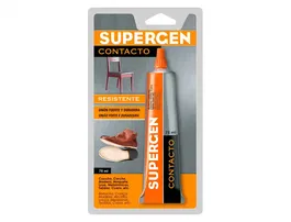 Supergen Pegamento de Contacto 75 ml - Cola de Contacto para Madera, Caucho, Tejidos y Bricolaje, Unión Flexible y Resistente