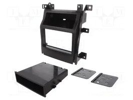 METRA Bastidor de montaje de radio para Cadillac, 1 DIN/2 DIN, negro mate