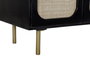 DKD Home Decor Buffet de Mango y Ratán Negro