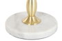DKD Home Decor Mesita Auxiliar Moderno Blanco Dorado 41 x 60 x 41 cm