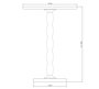 DKD Home Decor Mesita Auxiliar Moderno Blanco Dorado 41 x 60 x 41 cm