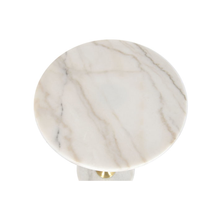 Mesa auxiliar Home ESPRIT Blanco Dorado 41 x 41 x 57 cm