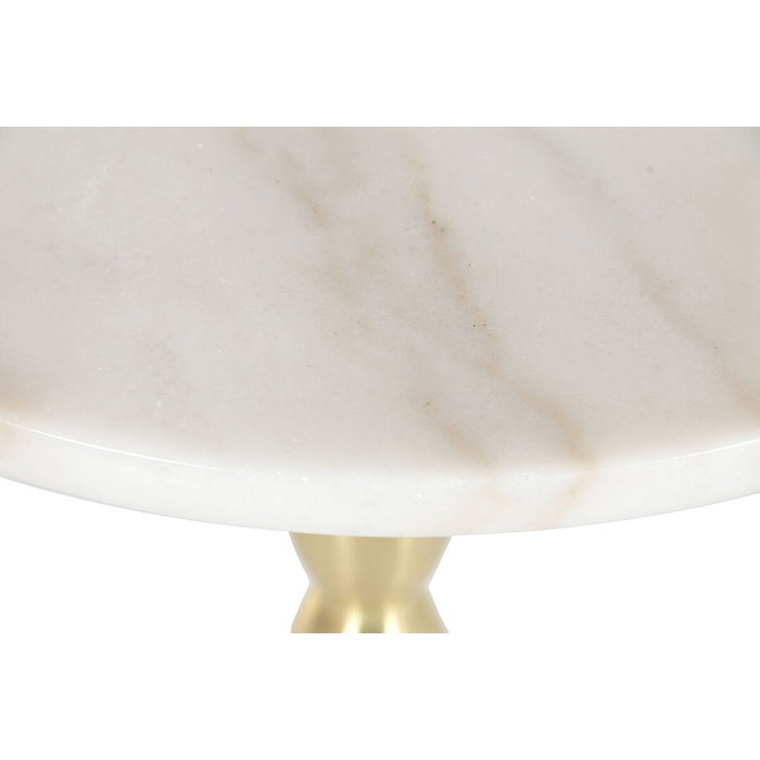 Mesa auxiliar Home ESPRIT Blanco Dorado 41 x 41 x 57 cm