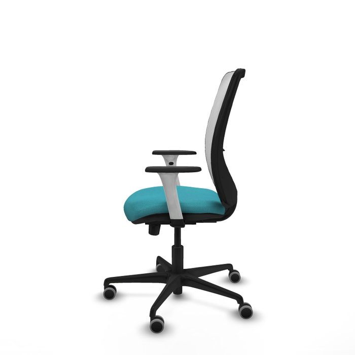 PIQUERAS Y CRESPO Silla de oficina Zulema, Tela Turquesa y Malla Blanca PIQUERAS Y CRESPO Silla de oficina Zulema, Tela Turquesa y Malla Blanca