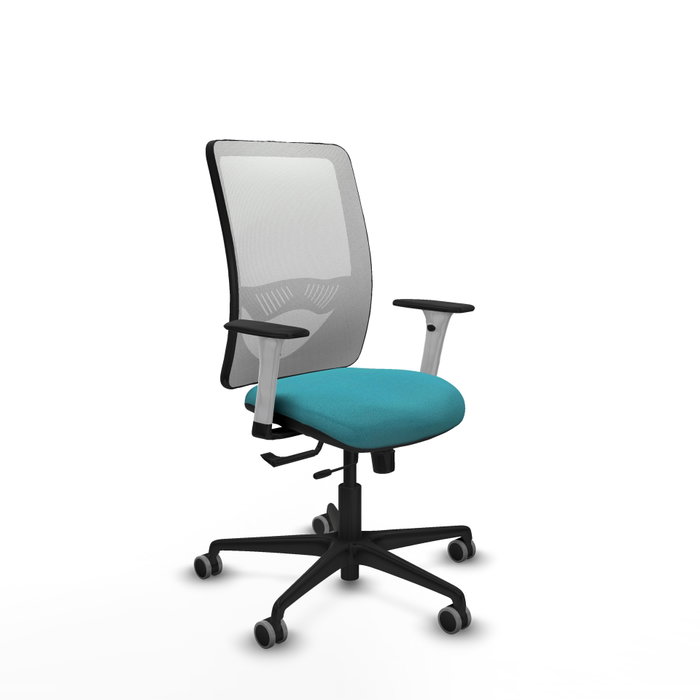 PIQUERAS Y CRESPO Silla de oficina Zulema, Tela Turquesa y Malla Blanca PIQUERAS Y CRESPO Silla de oficina Zulema, Tela Turquesa y Malla Blanca