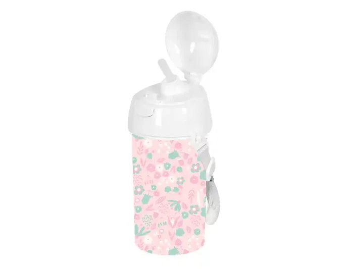 Safta Botella portalíquidos preescolar 500 ml con apertura automática y pajita