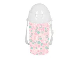 Safta Botella portalíquidos preescolar 500 ml con apertura automática y pajita