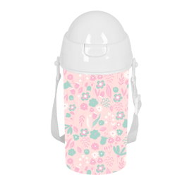 Safta Botella Preescolar Mariposa con Apertura Automática y Pajita 500ml