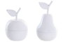 DKD Home Decor Velas de Cera de Soja Aroma Manzana y Pera, Blanco