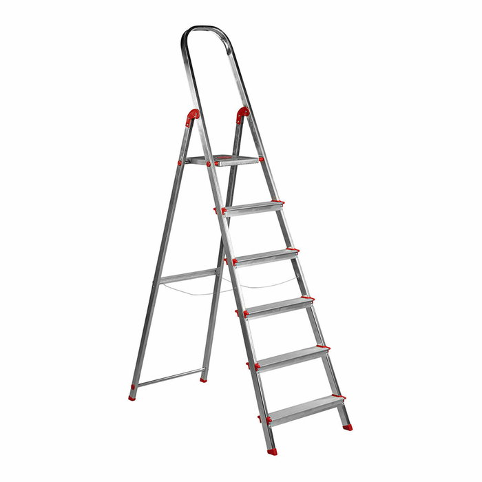 Rolser Escalera de Aluminio de 6 Peldaños, 122 cm