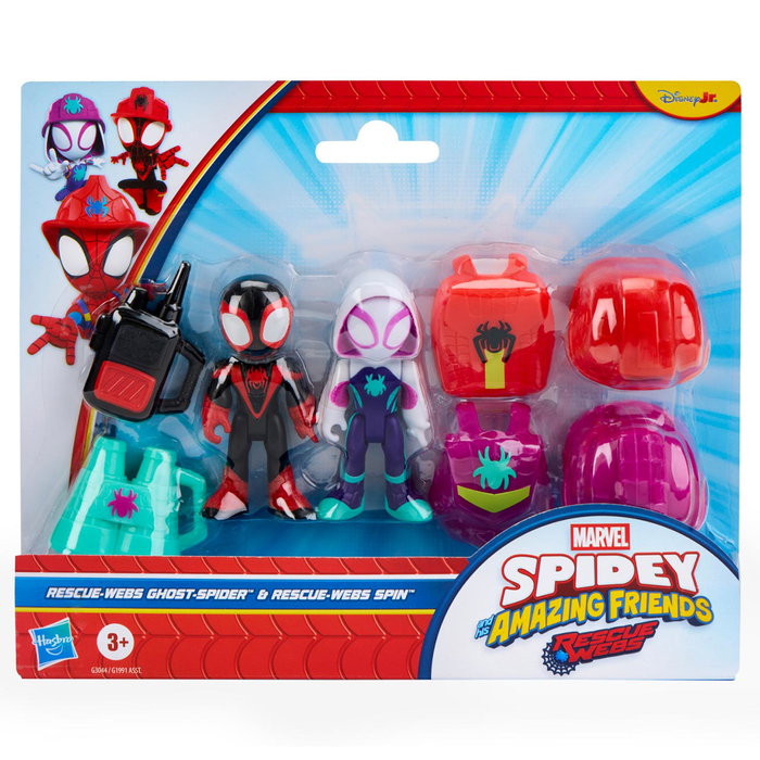 HASBRO Spidey and his Amazing Friends Rescue-Webs Pack 2 Figuras Miles y Ghost