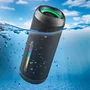 NGS Altavoz Bluetooth Portátil Roller Furia 2, Estéreo, 30W PMPO, Impermeable IPX7, Luces RGB, Radio FM, Batería Recargable, Color Negro