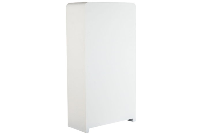 DKD Home Decor Vitrina de Madera Reciclada Blanco Acabado Hormigón