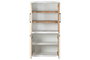 DKD Home Decor Vitrina de Madera Reciclada Blanco Acabado Hormigón