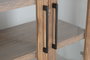 DKD Home Decor Vitrina de Madera Reciclada Blanco Acabado Hormigón
