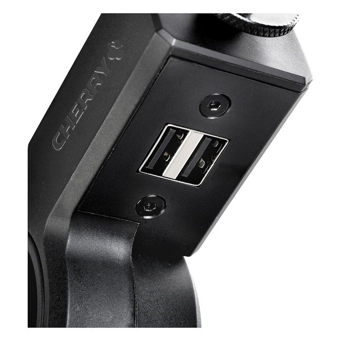 Cherry MA 6.0 uni Soporte de Escritorio para Micrófono con USB-HUB Integrado, Negro, Aluminio, USB Cherry MA 6.0 uni Soporte de Escritorio para Micrófono con USB-HUB Integrado, Negro, Aluminio, USB