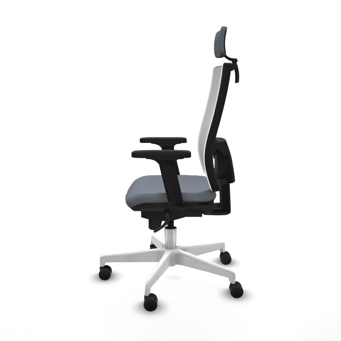 PIQUERAS Y CRESPO Silla de oficina Horna con mecanismo Sincro, Gris y Blanco