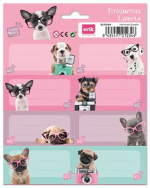 Etiqueta Escolar Erik 15,8X20 Studio Pets Dogs