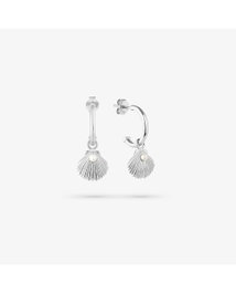 Radiant Pendientes Huggies Silver SHELL Gris