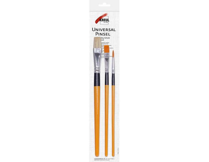 Kreul Set de 3 pinceles sintéticos y pura cerda Kreul Set de 3 pinceles sintéticos y pura cerda