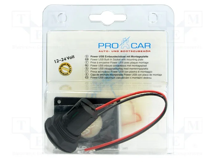PRO CAR Alimentador USB A para coche PRO CAR Alimentador USB A para coche