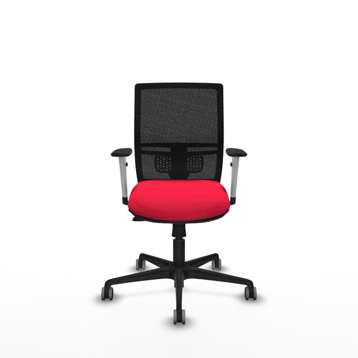 PIQUERAS Y CRESPO Silla de oficina Yunquera con mecanismo Sincro/Traslack, Rojo y Negro PIQUERAS Y CRESPO Silla de oficina Yunquera con mecanismo Sincro/Traslack, Rojo y Negro