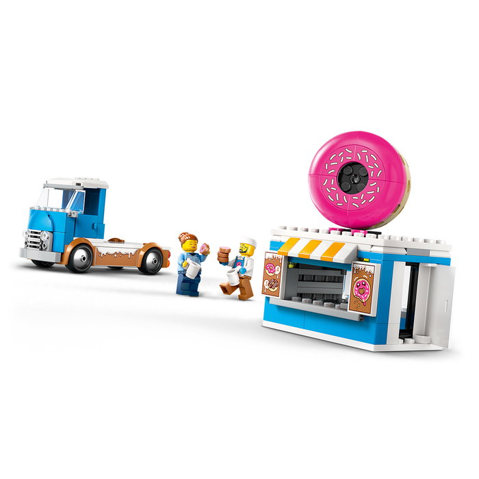 LEGO City 60452 Camión de Dónuts - Juego de Construcción con Minifiguras de Vendedor y Clienta para Niños +5 Años
