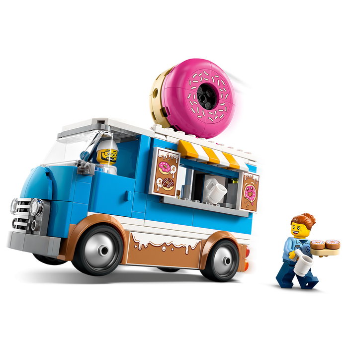 LEGO City 60452 Camión de Dónuts - Juego de Construcción con Minifiguras de Vendedor y Clienta para Niños +5 Años
