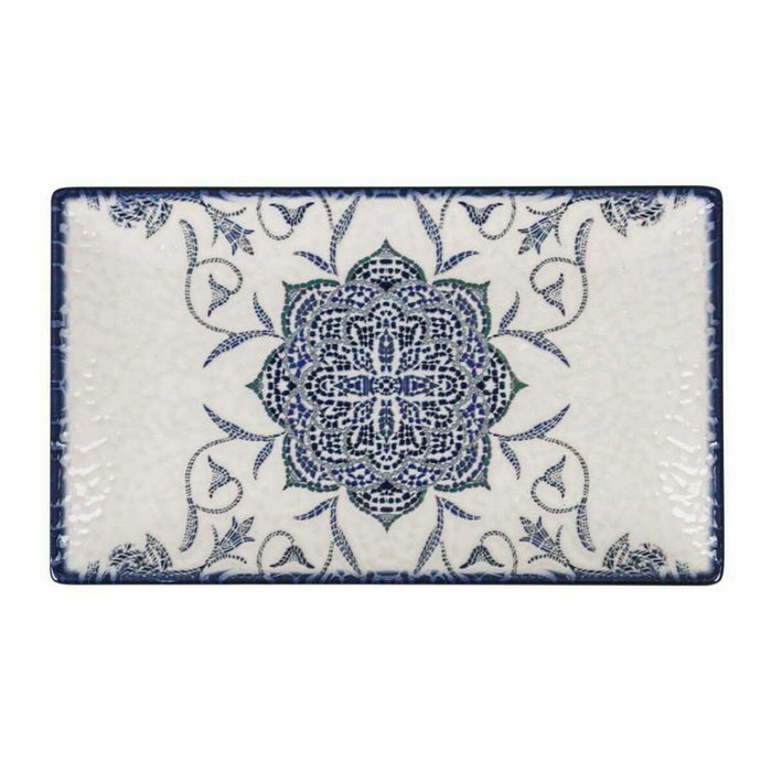 La Mediterranea Fuente Rectangular Rosetta Elite Brillo 25x15cm