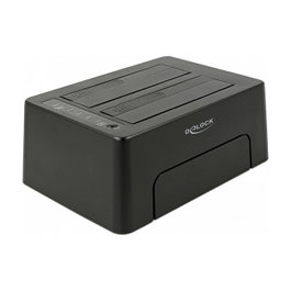 DeLOCK 63957 Estación de acoplamiento USB Type-C para 2 x SATA HDD/SSD con función de clonación