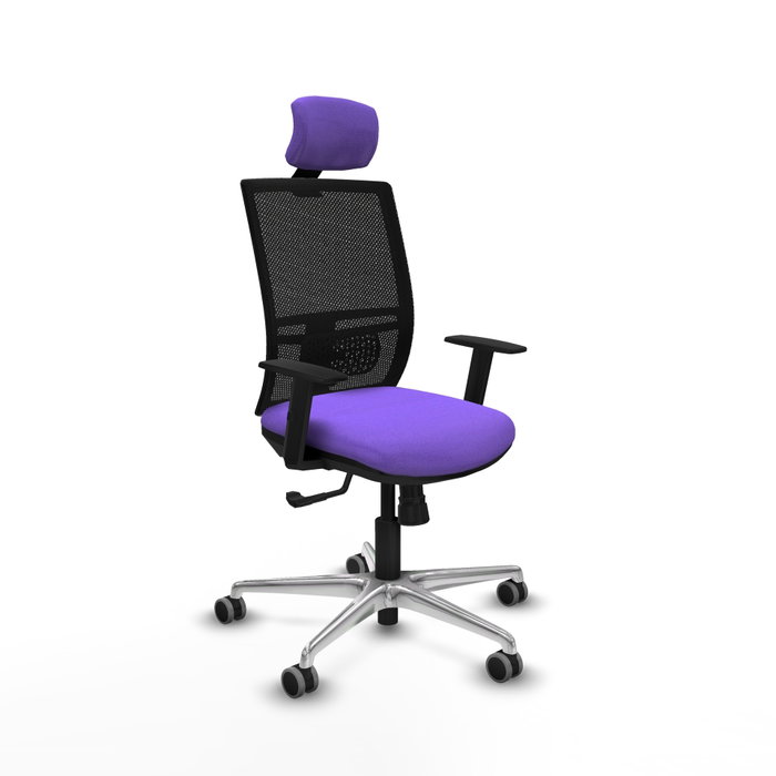 PIQUERAS Y CRESPO Silla de oficina Yunquera con mecanismo Sincro, Lila y Negro PIQUERAS Y CRESPO Silla de oficina Yunquera con mecanismo Sincro, Lila y Negro
