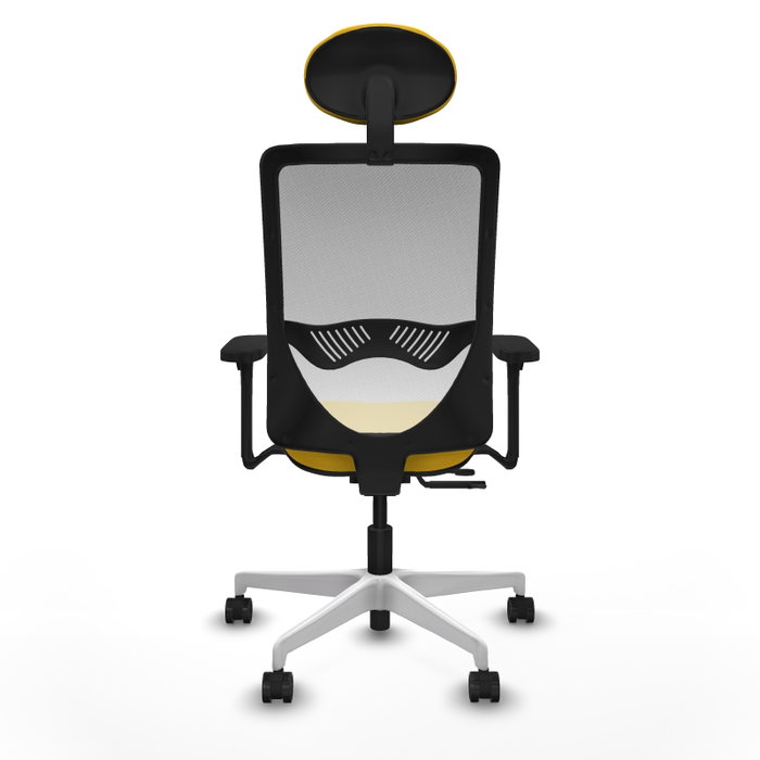PIQUERAS Y CRESPO Silla de oficina Zulema con mecanismo Sincro/Traslack, Amarillo y Blanco PIQUERAS Y CRESPO Silla de oficina Zulema con mecanismo Sincro/Traslack, Amarillo y Blanco