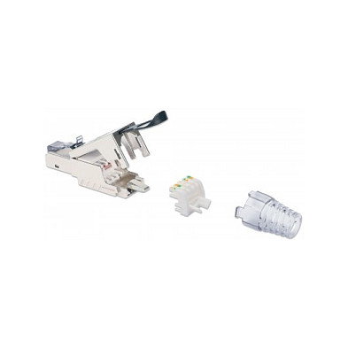 Intellinet 790741 Conector RJ45 Macho Cat6a STP 10G U/FTP Con Contactos Chapados en Oro para Cable de Red