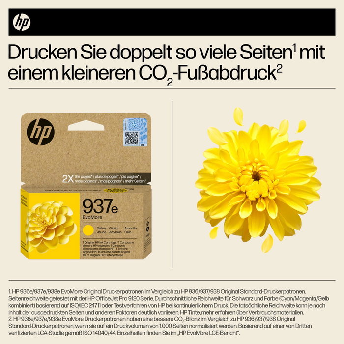 HP 937e EvoMore Cartucho de Tinta Amarillo XL