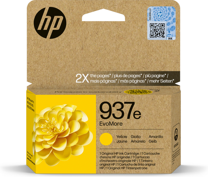 HP 937e EvoMore Cartucho de Tinta Amarillo XL