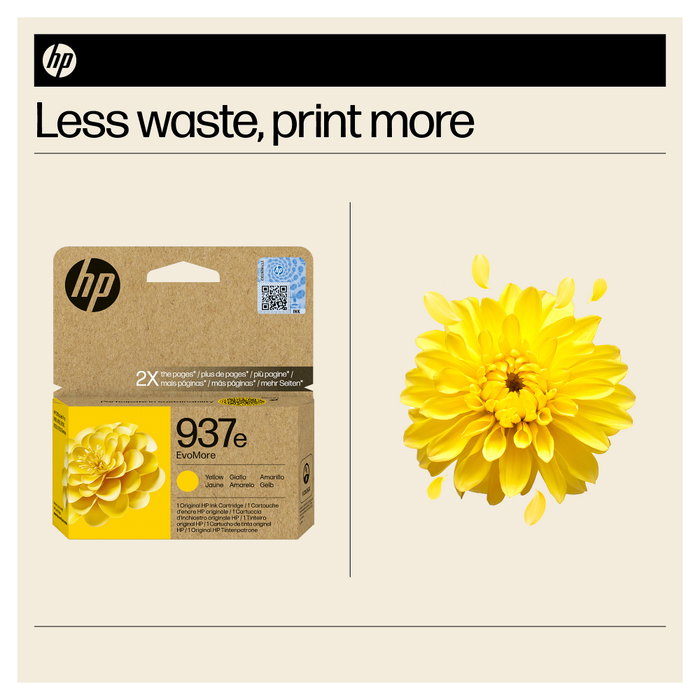 HP 937e EvoMore Cartucho de Tinta Amarillo XL