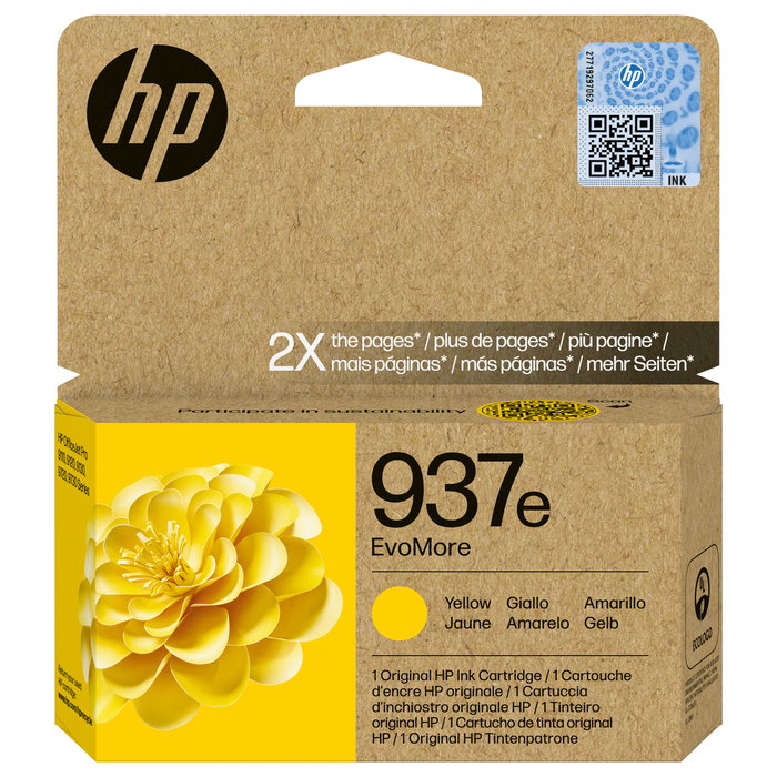 HP 937e EvoMore Cartucho de Tinta Amarillo XL