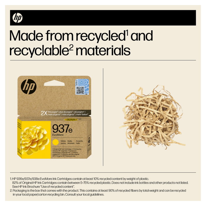 HP 937e EvoMore Cartucho de Tinta Amarillo XL