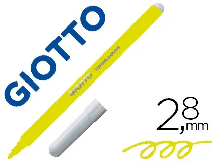 Giotto Rotulador Turbo Color Amarillo Caja de 12 Unidades Giotto Rotulador Turbo Color Amarillo Caja de 12 Unidades