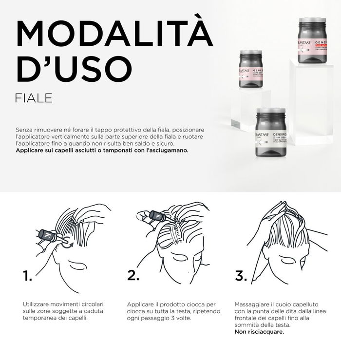 Kerastase Genesis Cure Apaisante con Aminexil para Caída del Cabello, Tratamiento Fortalecedor y Regenerador, 10 Unidades de 6 ml