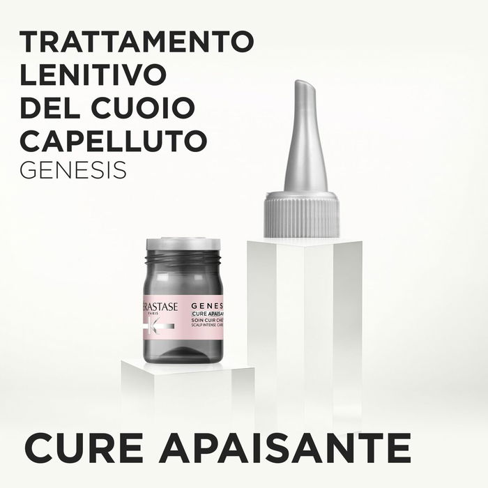 Kerastase Genesis Cure Apaisante con Aminexil para Caída del Cabello, Tratamiento Fortalecedor y Regenerador, 10 Unidades de 6 ml