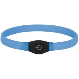 Kerbl Collar para Perro LED MAXI-SAFE, 60 cm Azul, Visibilidad Nocturna, Impermeable, Recargable USB