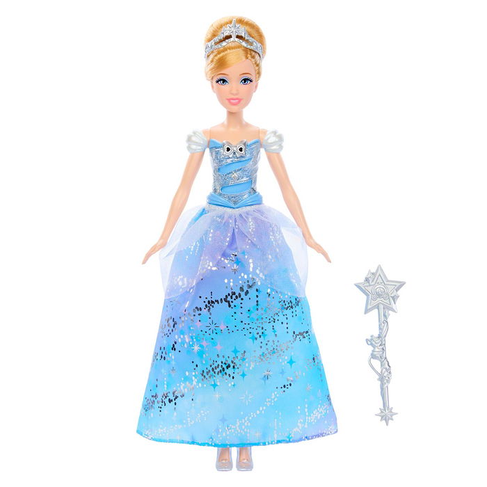Mattel Disney Princess Muñeca Cenicienta Transformación JBF94 con Vestido Mágico Luces y Sonidos