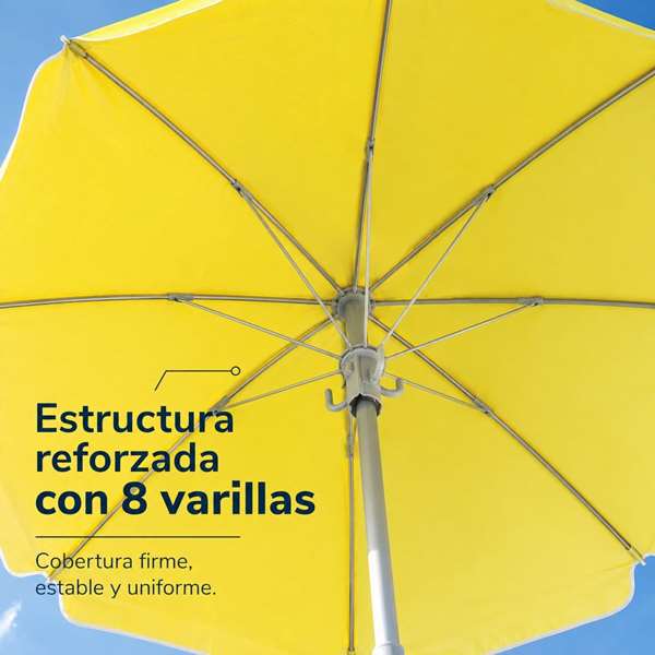 JugaToys Sombrilla Amarilla Polinylon 160cm