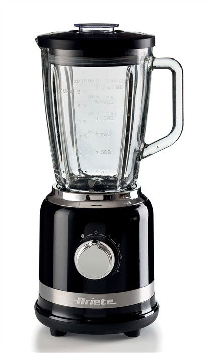 Ariete 585/02 Batidora de Vaso Moderna Negra 4 Velocidades con Función Pulse Vaso de Vidrio