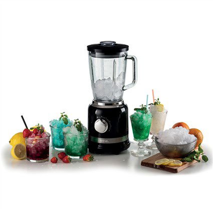 Ariete 585/02 Batidora de Vaso Moderna Negra 4 Velocidades con Función Pulse Vaso de Vidrio