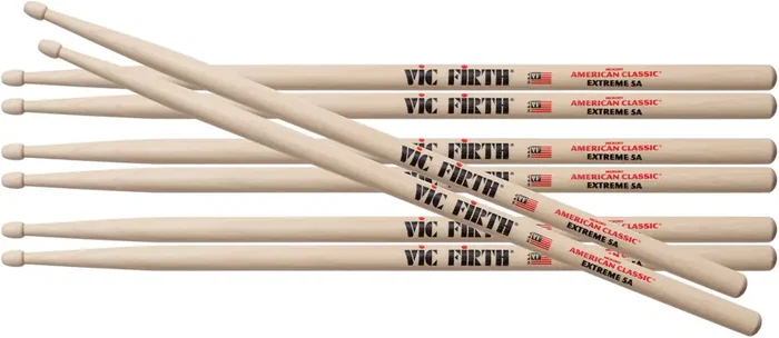 Vic Firth Baquetas American Classic Extreme X5A Pack de 4 (4 Por 3) Hickory Largo 16.5" - Oferta 1 Par Gratis Vic Firth Baquetas American Classic Extreme X5A Pack de 4 (4 Por 3) Hickory Largo 16.5" - Oferta 1 Par Gratis