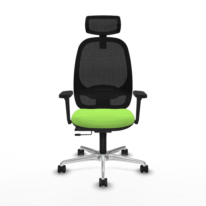 PIQUERAS Y CRESPO Silla de oficina Cilanco con mecanismo Sincro/Traslack, Pistacho y Negro