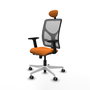 PIQUERAS Y CRESPO Silla de oficina Motilla Naranja y Gris