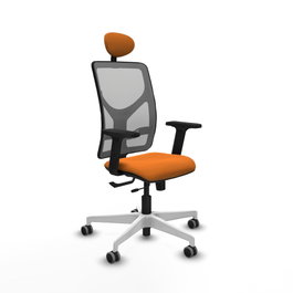 PIQUERAS Y CRESPO Silla de oficina Motilla Naranja y Gris